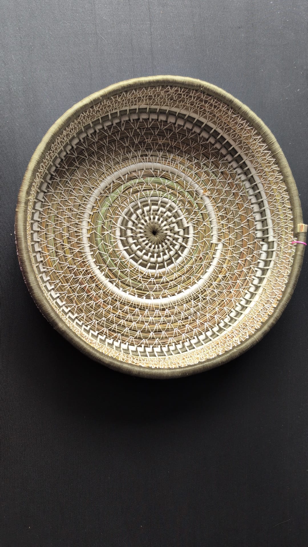 28cm pine needle coiled bowl
