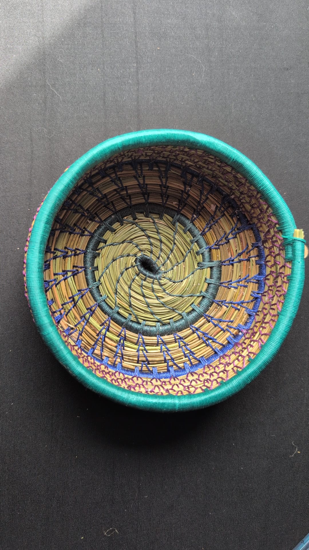 15cm pine needle coiled bowl