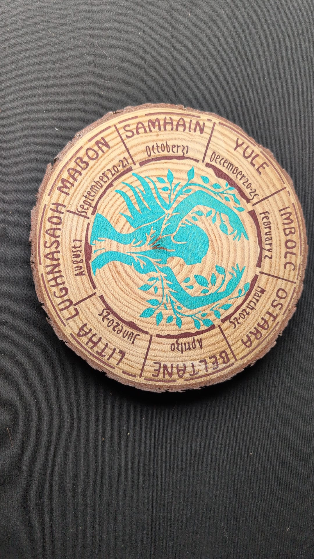 20cm hand painted wheel of the year