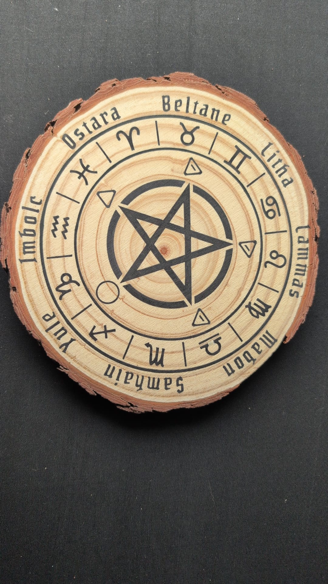 Hand painted wheel of the year