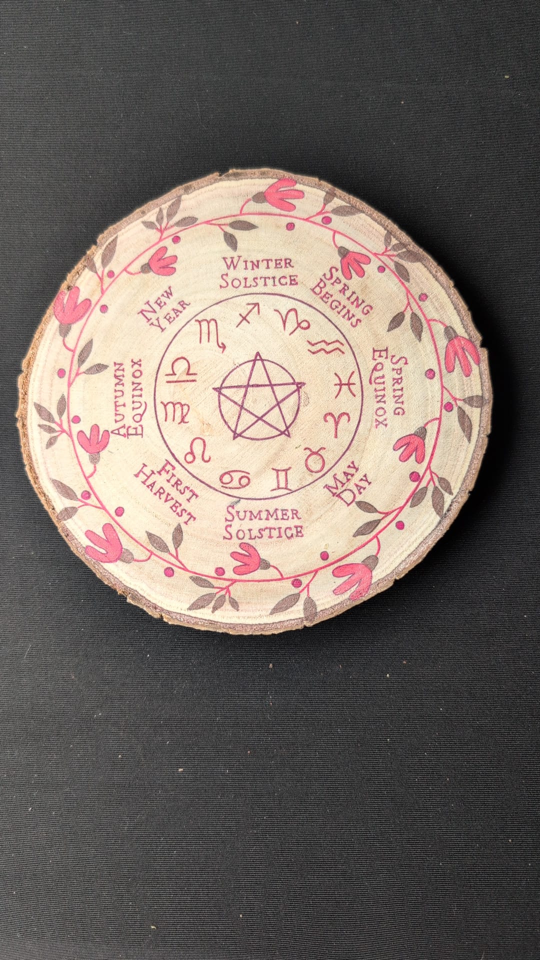 17cm hand painted wheel of the year
